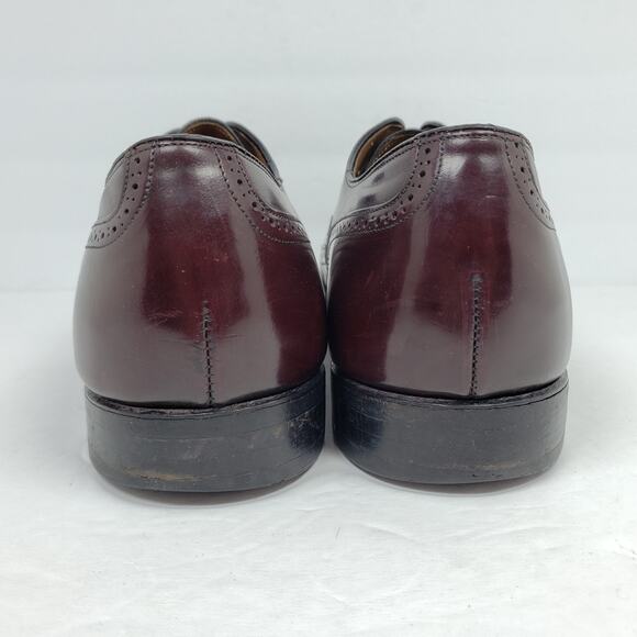 Johnson Murphy Mens Size 11 Optima Burgundy Leather Formal Dress Wingtip Shoes main image 10